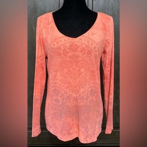 Sonoma coral design longsleeves blouse - Size Small